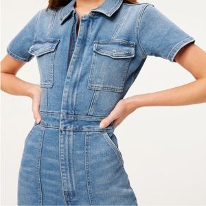 Good American Fit for Success Jumpsuit Blue 274 LIKE NEW